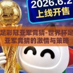 世界杯足彩冠亚军竞猜-世界杯足彩，冠亚军竞猜的激情与策略