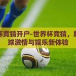 世界杯竞猜开户-世界杯竞猜，解锁足球激情与娱乐新体验