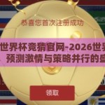 2026世界杯竞猜官网-2026世界杯竞猜，预测激情与策略并行的盛宴