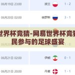 网易世界杯竞猜-网易世界杯竞猜，全民参与的足球盛宴
