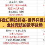 世界杯盘口网站排名-世界杯盘口网站，全球竞技的数字战场