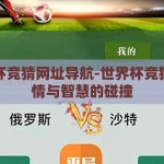世界杯竞猜网址导航-世界杯竞猜，激情与智慧的碰撞