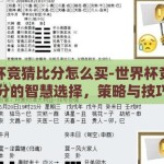 世界杯竞猜比分怎么买-世界杯竞猜比分的智慧选择，策略与技巧
