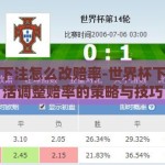 世界杯下注怎么改赔率-世界杯下注，灵活调整赔率的策略与技巧