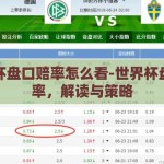 世界杯盘口赔率怎么看-世界杯盘口赔率，解读与策略