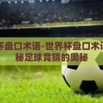 世界杯盘口术语-世界杯盘口术语，揭秘足球竞猜的奥秘
