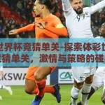 体彩世界杯竞猜单关-探索体彩世界杯竞猜单关，激情与策略的碰撞