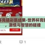 世界杯竞猜彩票结果-世界杯竞猜彩票，激情与智慧的碰撞