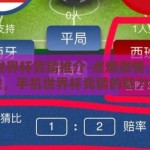 手机世界杯竞猜推介-点燃激情，智趣相投，手机世界杯竞猜的魅力探索