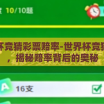 世界杯竞猜彩票赔率-世界杯竞猜彩票，揭秘赔率背后的奥秘