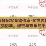 买世界杯冠军竞猜倍率-买世界杯冠军竞猜倍率，理性与娱乐的平衡
