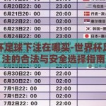 世界杯足球下注在哪买-世界杯足球下注的合法与安全选择指南