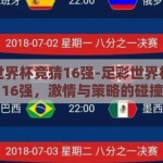 足彩世界杯竞猜16强-足彩世界杯竞猜16强，激情与策略的碰撞