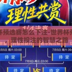 世界杯预选赛怎么下注-世界杯预选赛，理性投注的智慧之路