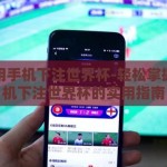 怎么用手机下注世界杯-轻松掌握，手机下注世界杯的实用指南