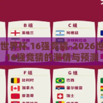 2026世界杯 16强竞猜-2026世界杯，16强竞猜的激情与预测
