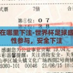 世界杯在哪里下注-世界杯足球盛宴，理性参与，安全下注