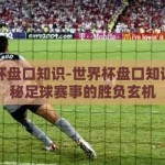 世界杯盘口知识-世界杯盘口知识，揭秘足球赛事的胜负玄机