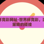 世界杯竞彩网址-世界杯竞彩，激情与策略的碰撞