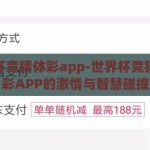 世界杯竞猜体彩app-世界杯竞猜，体彩APP的激情与智慧碰撞