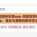 竞猜世界杯彩票app-竞猜世界杯彩票app，娱乐与激情的数字交汇点