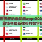 2026世界杯彩票竞猜app-2026世界杯，解锁竞猜新体验的数字钥匙