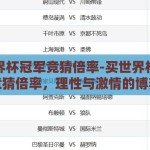 买世界杯冠军竞猜倍率-买世界杯冠军竞猜倍率，理性与激情的博弈