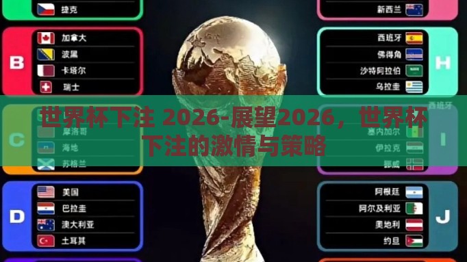 世界杯下注 2026-展望2026，世界杯下注的激情与策略