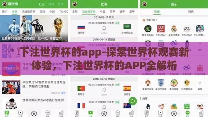 下注世界杯的app-探索世界杯观赛新体验,下注世界杯的APP全解析 下注世界杯的app-探索世界杯观赛新体验,下注世界杯的APP全解析