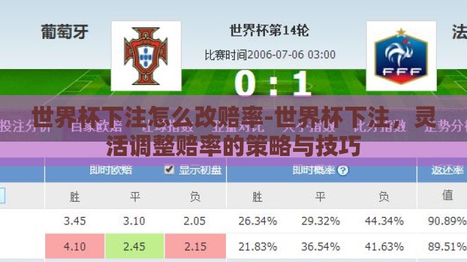 世界杯下注怎么改赔率-世界杯下注,灵活调整赔率的策略与技巧 世界杯下注怎么改赔率-世界杯下注,灵活调整赔率的策略与技巧