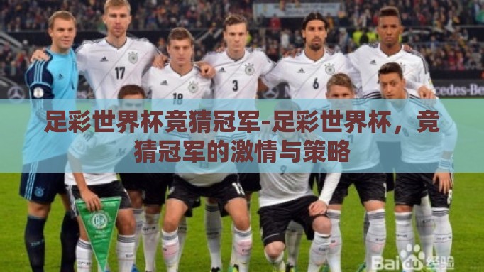 足彩世界杯竞猜冠军-足彩世界杯，竞猜冠军的激情与策略