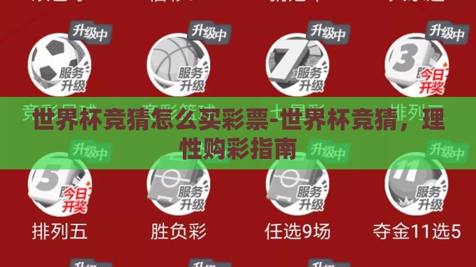 世界杯竞猜怎么买彩票-世界杯竞猜，理性购彩指南