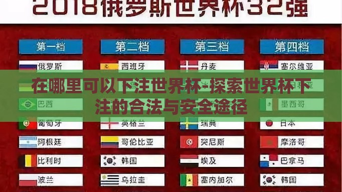 在哪里可以下注世界杯-探索世界杯下注的合法与安全途径
