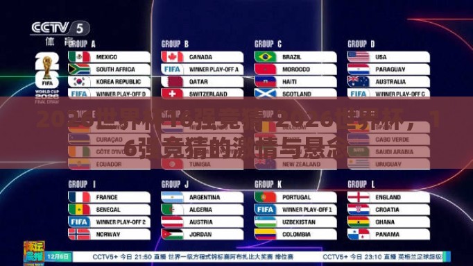 2026世界杯16强竞猜-2026世界杯，16强竞猜的激情与悬念